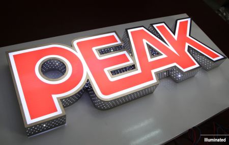 Dot Acrylic Illuminated Channel Letter Sign